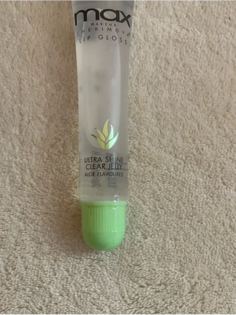 Ultra Shine Clear Jelly Lip Gloss — Clear with Light Green Cap